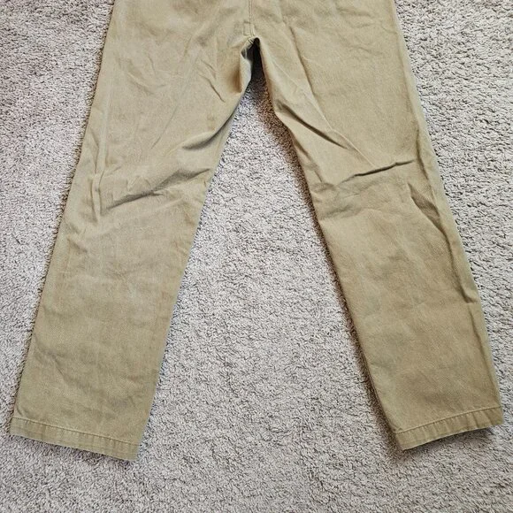 Eddie Bauer Classic Chino Pants Mens Tag 30x30 Act 31x29 Khaki Straight Leg - Picture 14 of 15
